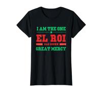 I Am the One El Roi has Shown Great Mercy - NSPPD Prayer Value Graphic T-Shirt, Women, Black, L
