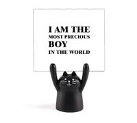 I Am The Precious Boy Art Deco Fashion Memo Holder Cartoon Black Cat Stand Decoration