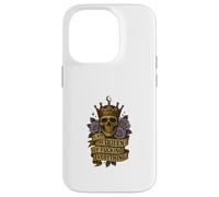 I Am the Queen of Fucking Everything Skull Floral Rock Roll Case for iPhone 14 Pro