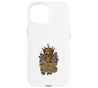 I Am the Queen of Fucking Everything Skull Floral Rock Roll Case for iPhone 15