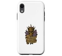 I Am the Queen of Fucking Everything Skull Floral Rock Roll Case for iPhone XR
