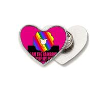 I Am The Rainbow Sheep Of My Faly Heart Metal Pin Brooch Clip Love