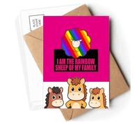 I Am The Rainbow Sheep Of My Faly Postcards Envelopes Cards Mailing Year Horse