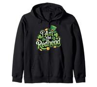 I Am The Redhead Funny Irish Pride Saint Patrick's Day Zip Hoodie