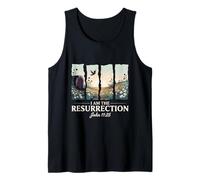 I Am The Resurrection John 11 25 Christian Easter Tank Top