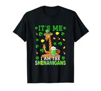 I Am The Shenanigans St. Patrick's Day Giraffe Drinking Beer T-Shirt