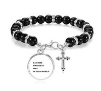 I Am The Smartest Man Art Deco Fashion Beaded Bracelet Boho Jewelry