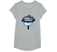 I Am The Storm: Born from The Tempest Inspirational Art T-Shirt, Girls, Heather Grey, XS