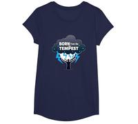 I Am The Storm: Born from The Tempest Inspirational Art T-Shirt, Girls, Navy, Medium