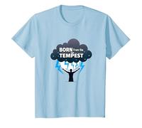 I Am The Storm: Born from The Tempest Inspirational Art T-Shirt, Kids, Baby Blue, 2 Years