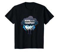 I Am The Storm: Born from The Tempest Inspirational Art T-Shirt, Kids, Black, 12 Years