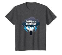 I Am The Storm: Born from The Tempest Inspirational Art T-Shirt, Kids, Dark Heather Grey, 8 Years