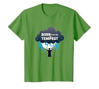 I Am The Storm: Born from The Tempest Inspirational Art T-Shirt, Kids, Grass, 4 Years