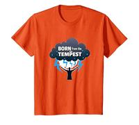 I Am The Storm: Born from The Tempest Inspirational Art T-Shirt, Kids, Orange, 2 Years