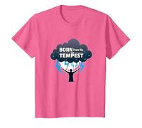 I Am The Storm: Born from The Tempest Inspirational Art T-Shirt, Kids, Pink Heather, 12 Years
