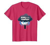 I Am The Storm: Born from The Tempest Inspirational Art T-Shirt, Kids, Red Heather, 8 Years
