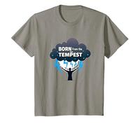 I Am The Storm: Born from The Tempest Inspirational Art T-Shirt, Kids, Slate, 8 Years