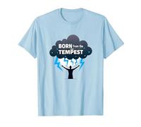 I Am The Storm: Born from The Tempest Inspirational Art T-Shirt, Men, Baby Blue, M