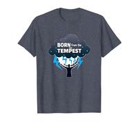 I Am The Storm: Born from The Tempest Inspirational Art T-Shirt, Men, Heather Blue, XXL
