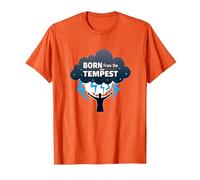 I Am The Storm: Born from The Tempest Inspirational Art T-Shirt, Men, Orange, XL