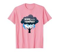 I Am The Storm: Born from The Tempest Inspirational Art T-Shirt, Men, Pink, XL
