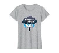I Am The Storm: Born from The Tempest Inspirational Art T-Shirt, Women, Heather Grey, L