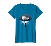 I Am The Storm: Born from The Tempest Inspirational Art T-Shirt, Women, Sapphire Blue, X-Small