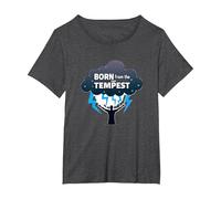 I Am The Storm: Born from The Tempest Inspirational Art T-Shirt, Women's Plus, Dark Heather Grey, 5X