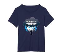 I Am The Storm: Born from The Tempest Inspirational Art T-Shirt, Women's Plus, Navy, 1X