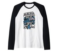 I Am The Storm Colon Cancer Awareness Raglan Baseball Tee