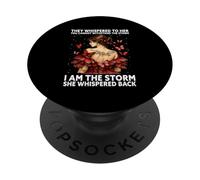 I Am The Storm She Whispered Back Butterfly Inspirational PopSockets Adhesive PopGrip