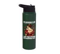 I Am The Storm She Whispered Back Butterfly Inspirational Stainless Steel Insulated Water Bottle