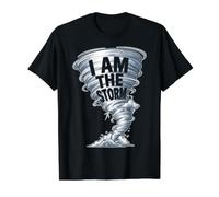 I Am The Storm Tornado Chaser Weather Meteorology Art Value Graphic T-Shirt, Men, Black, L