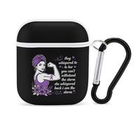 I Am The Storm Woman Warrior Alzheimer Awareness Earphone Case Compatible with Airpods 1/2