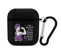I Am The Storm Woman Warrior Alzheimer Awareness Earphone Case Compatible with Airpods 1/2