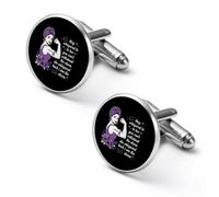 I Am The Storm Woman Warrior Alzheimer Awareness Men Cuff Links Metal Cufflinks