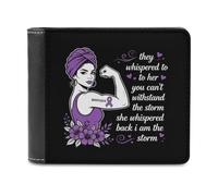I Am The Storm Woman Warrior Alzheimer Awareness Wallet Leather Wallets Passport Purse