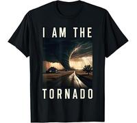 I Am The Tornado Kids Womens Mens T Shirt 9-11 Black