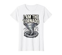 I Am The Tornado Storm Chaser Weather Meteorology Art Value Graphic T-Shirt, Women, White, S