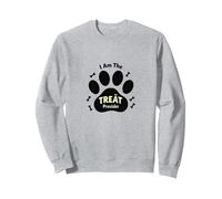 I Am The Treat Provider Paw Print Dog Lover Sweatshirt, Adult Unisex, Heather Grey, S