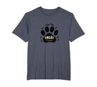 I Am The Treat Provider Paw Print Dog Lover T-Shirt, Men's Big and Tall, Heather Blue, 4X Tall
