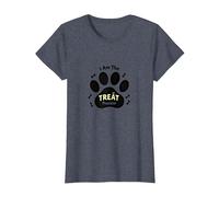 I Am The Treat Provider Paw Print Dog Lover T-Shirt, Women, Heather Blue, S