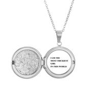 I Am The Trickiest Girl Art Deco Fashion Locket Necklace Hold Picture Jewelry Birthday Gift