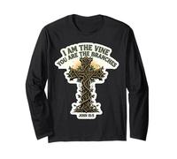 I Am The Vine You are The Branches Christian Bible Verse God Long Sleeve T-Shirt