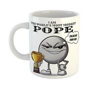 I am The World's Most Modest Pope Smug Mug Sarcastic, 11 oz Ceramic Mug