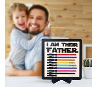 I Am Their Father Sign Personalised Father’s Day Gift Custom 1-9 Colors Names Light Sabers Wooden Plaque Engraved Child Family Names Frame Home Decor Birthday Gift for Dad Daddy Grandpa