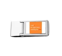 I Am There for You Art Deco Fashion Slim Money Clip Stainless Holder Pocket Wallet