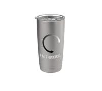 I am Thinking Charging Sign Charging Symbol Computer Digital Black Stainless Steel Insulated Tumbler
