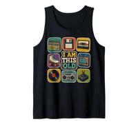 I Am This Old Vintage Tech Collection Retro Memory Icons Tank Top
