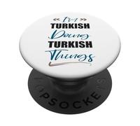 I am Turkish Doing Turkish things Funny Turkey Lover PopSockets Adhesive PopGrip